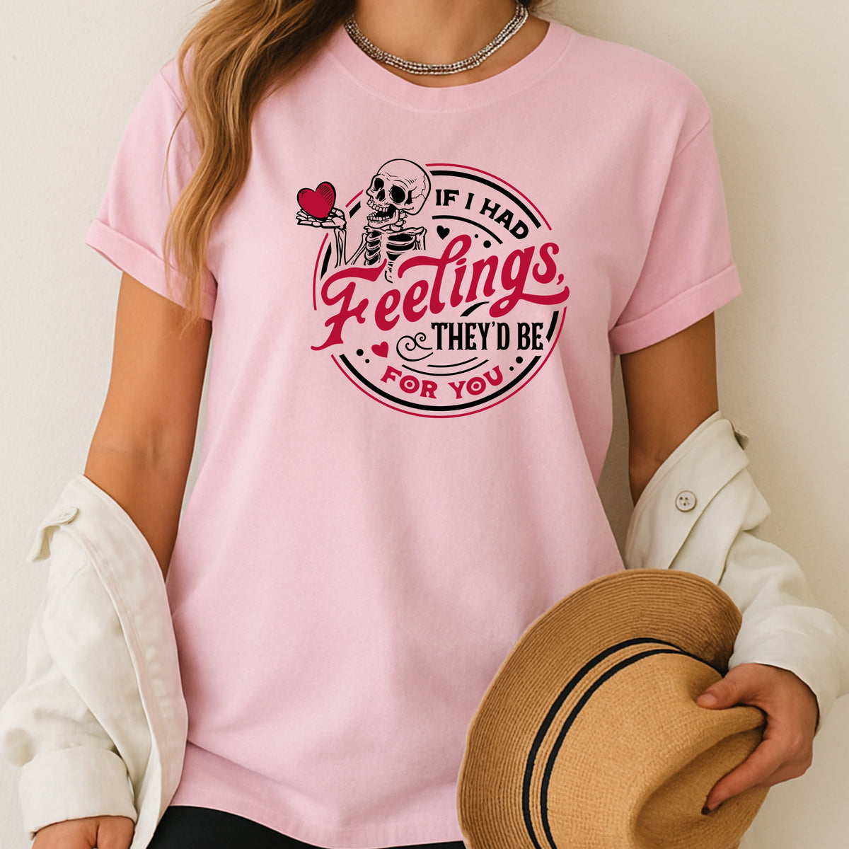 If I Had Feelings They'd Be For You Tee - Sarcastic T-Shirt, Edgy Humor, Sarcastic Gift for Boyfriend - Softstyle 100% Cotton T-Shirt – Comfy Unisex Fit, Premium Quality Tee