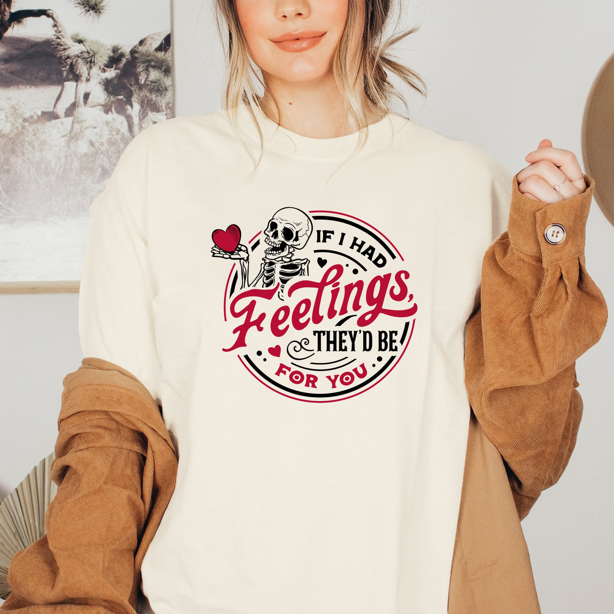 If I Had Feelings They'd Be For You Tee - Sarcastic T-Shirt, Edgy Humor, Sarcastic Gift for Boyfriend - Softstyle 100% Cotton T-Shirt – Comfy Unisex Fit, Premium Quality Tee