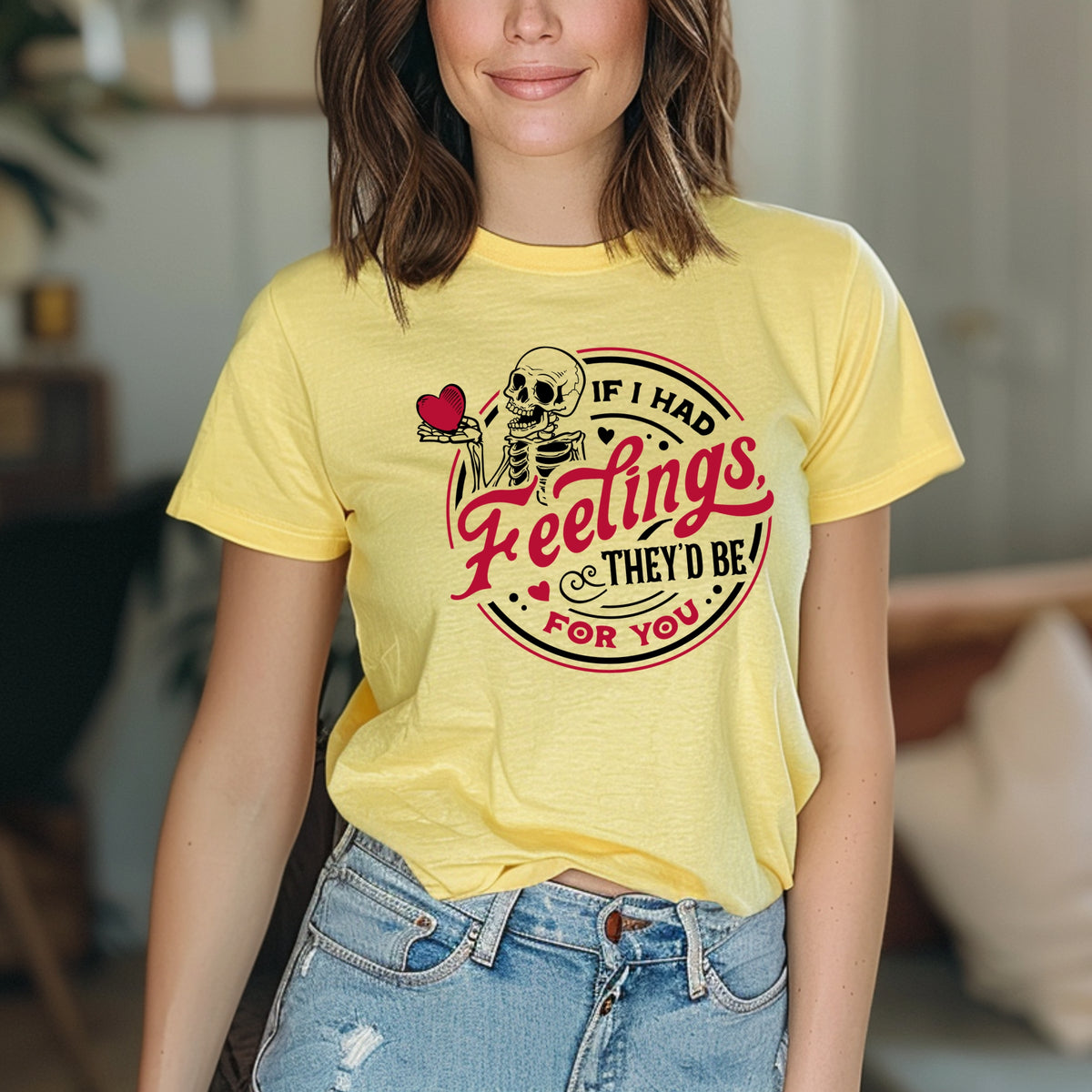 If I Had Feelings They'd Be For You Tee - Sarcastic T-Shirt, Edgy Humor, Sarcastic Gift for Boyfriend - Softstyle 100% Cotton T-Shirt – Comfy Unisex Fit, Premium Quality Tee