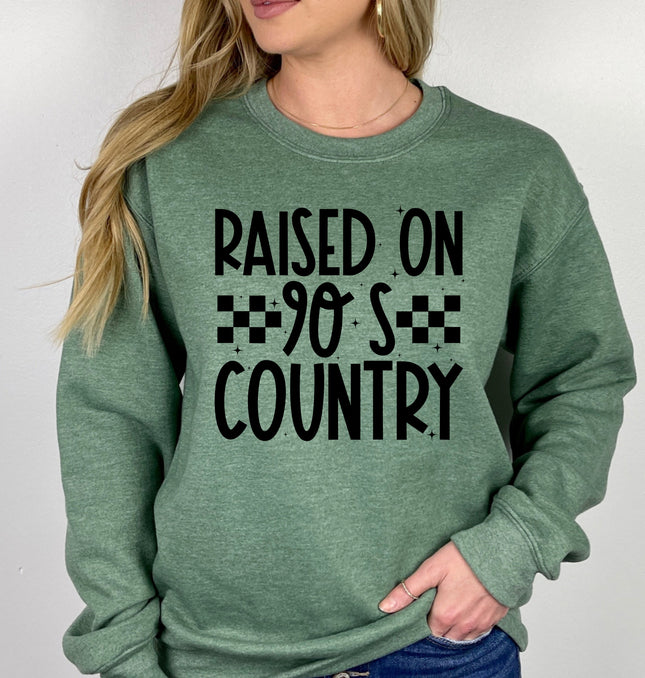 Raised On 90's Country - Adult Crewneck Sweatshirt