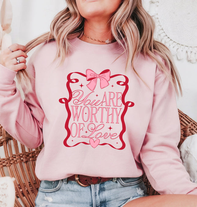 You are worthy of love - Adult Crewneck Sweatshirt