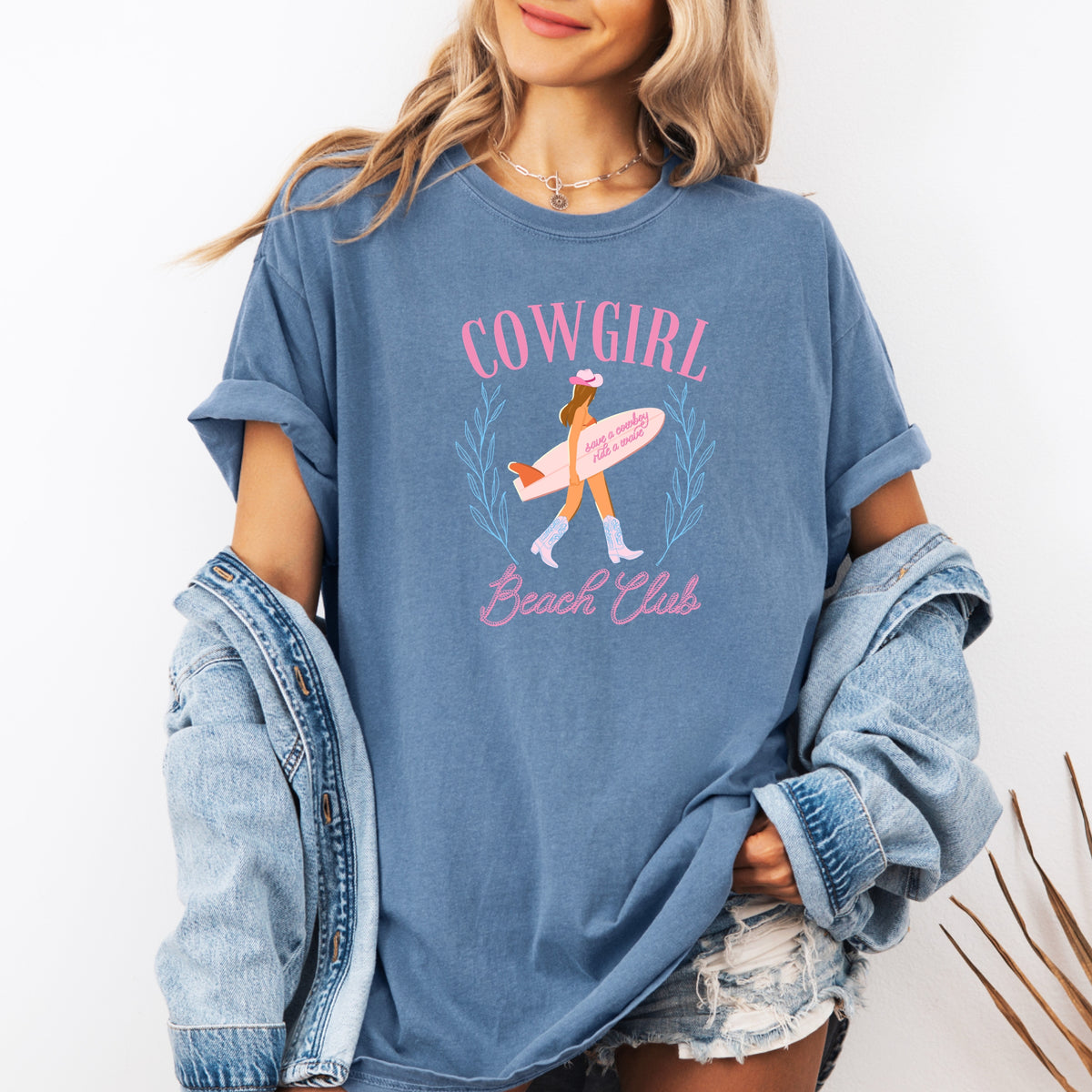 Cowgirl Beach Club - Adult Comfort Colors Garment-Dyed Heavyweight T-Shirt