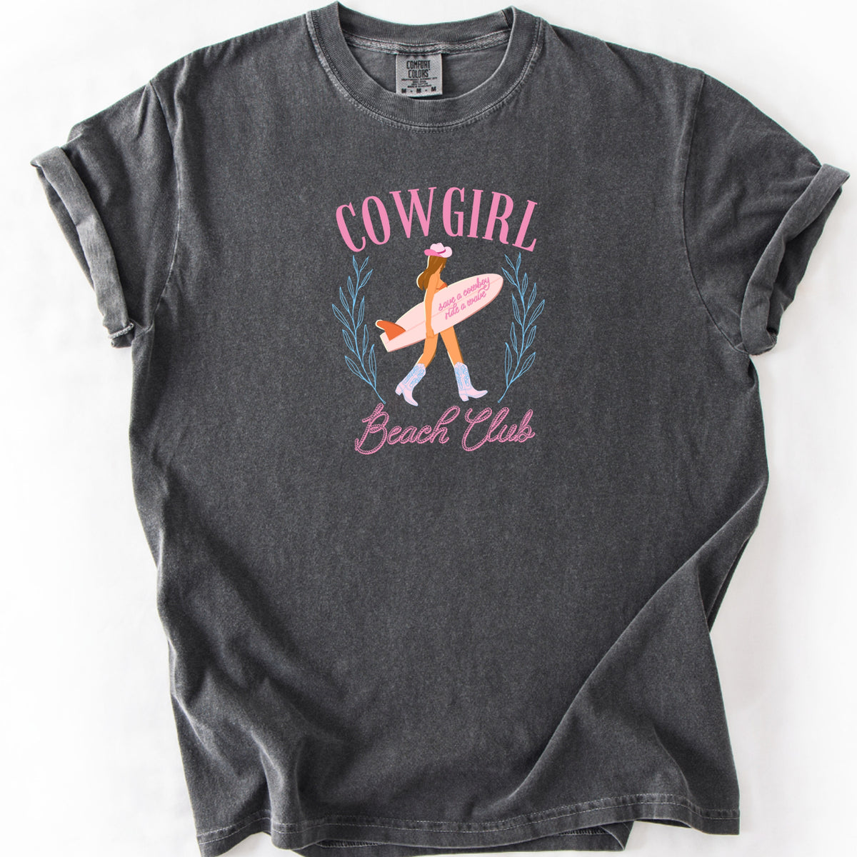 Cowgirl Beach Club - Adult Comfort Colors Garment-Dyed Heavyweight T-Shirt