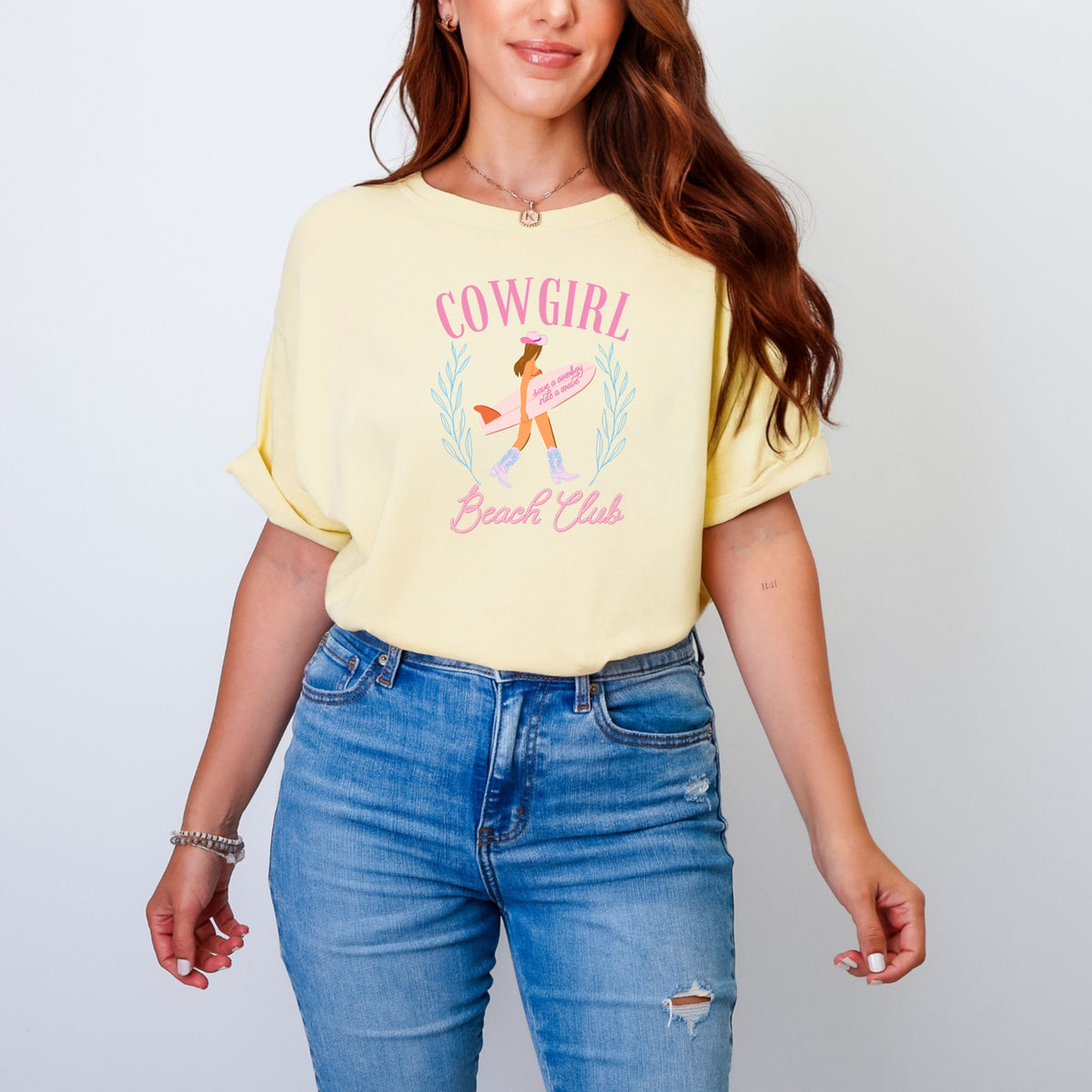 Cowgirl Beach Club - Adult Comfort Colors Garment-Dyed Heavyweight T-Shirt