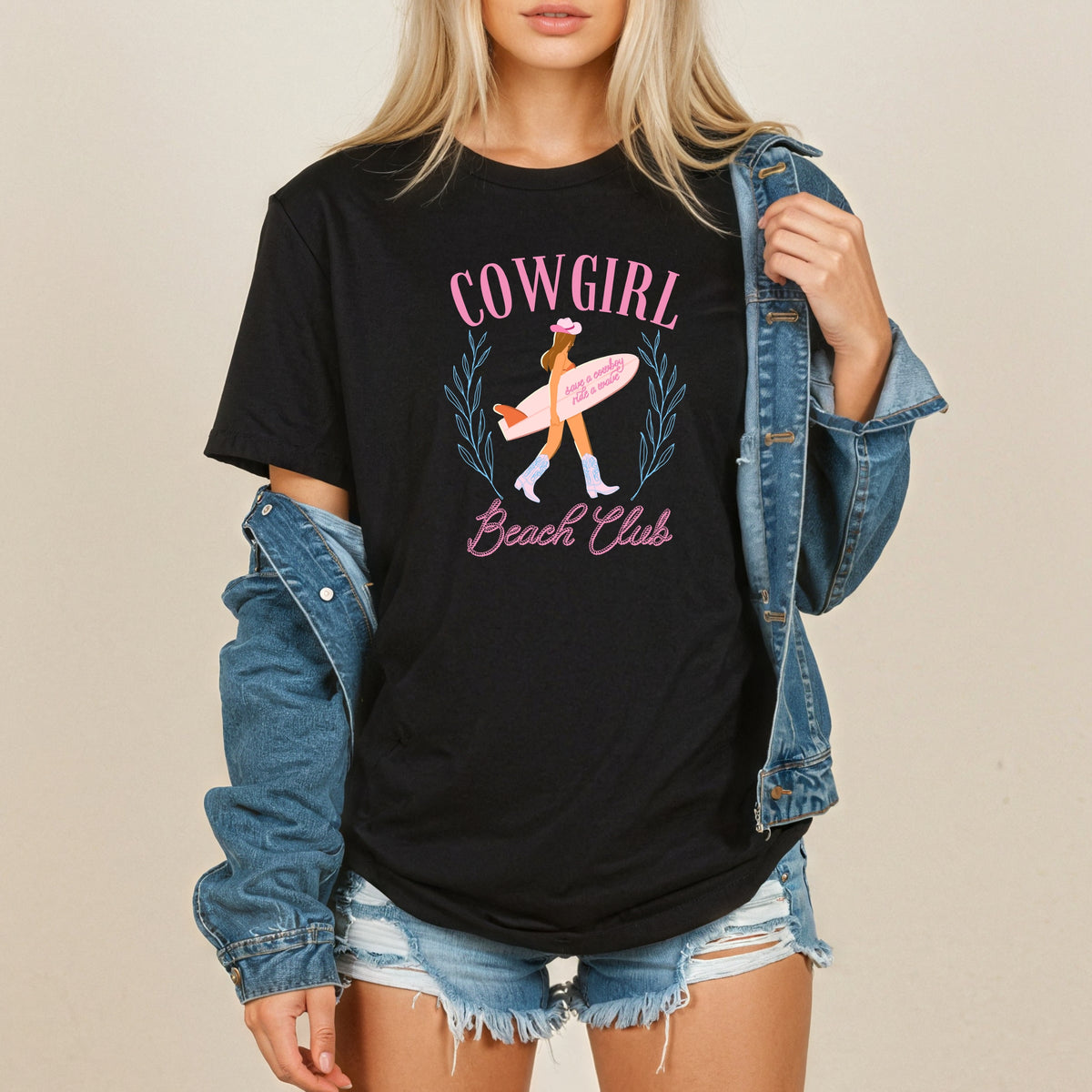 Cowgirl Beach Club - Adult Comfort Colors Garment-Dyed Heavyweight T-Shirt