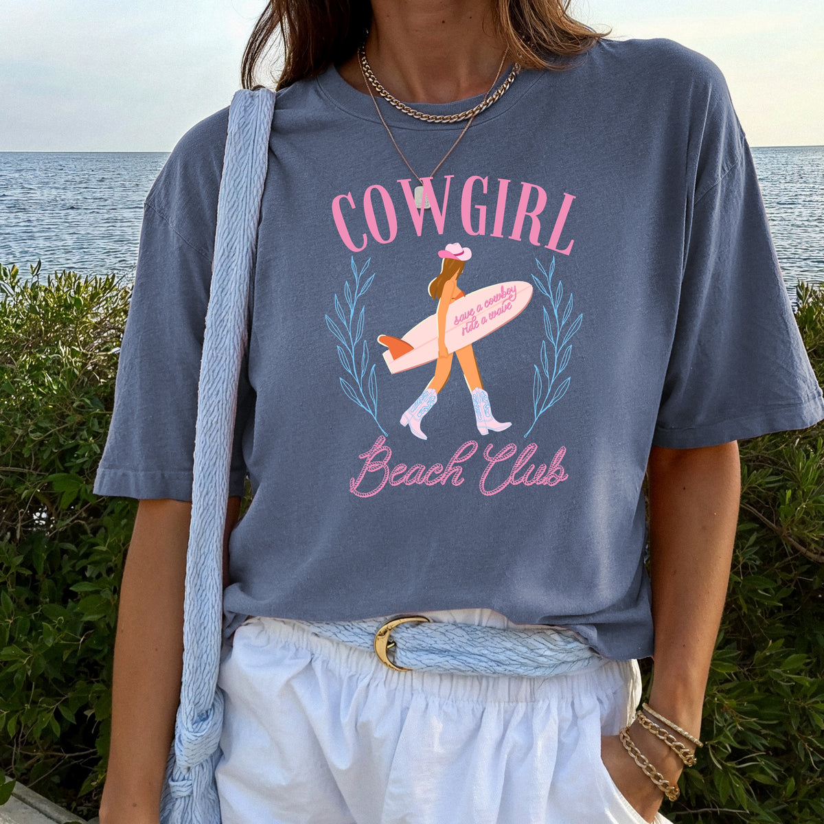 Cowgirl Beach Club - Adult Comfort Colors Garment-Dyed Heavyweight T-Shirt