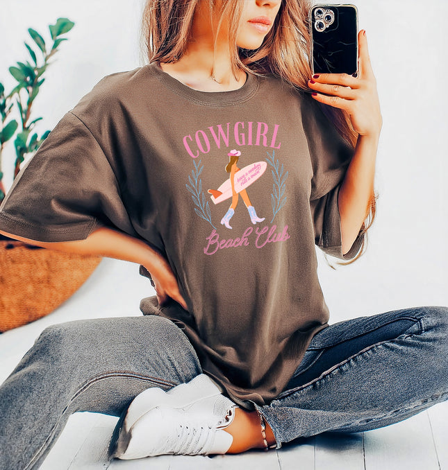 Cowgirl Beach Club - Adult Comfort Colors Garment-Dyed Heavyweight T-Shirt