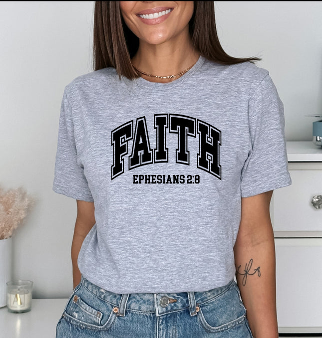 Faith Ephesians 2:8 - Adult Softstyle T-Shirt