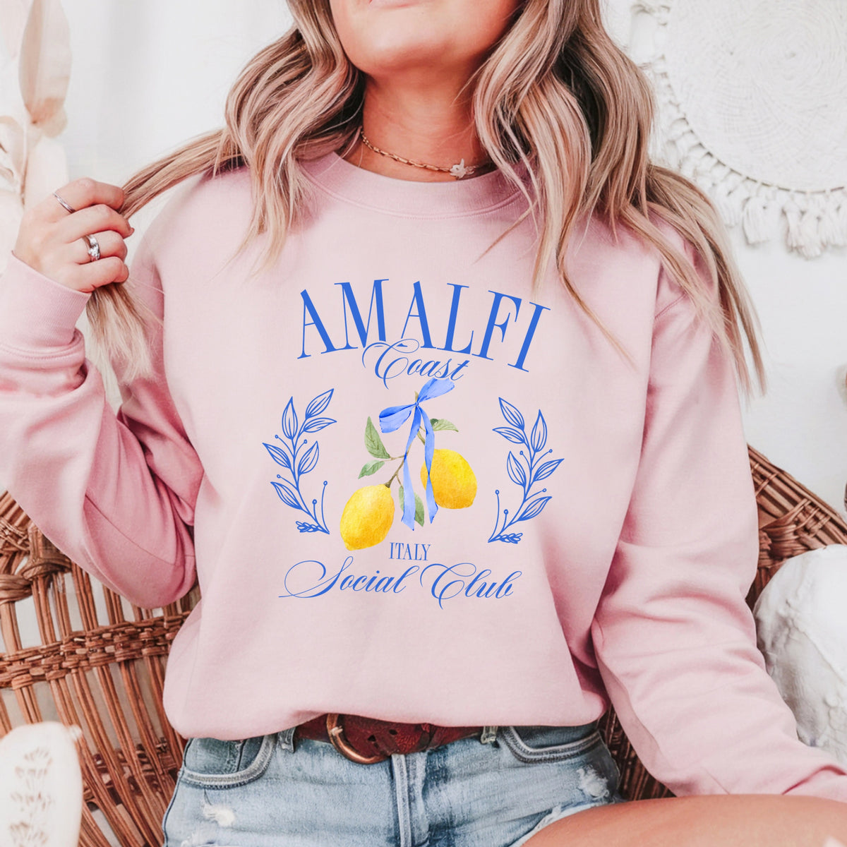 Amalfi Coast Social Club - Adult Crewneck Sweatshirt