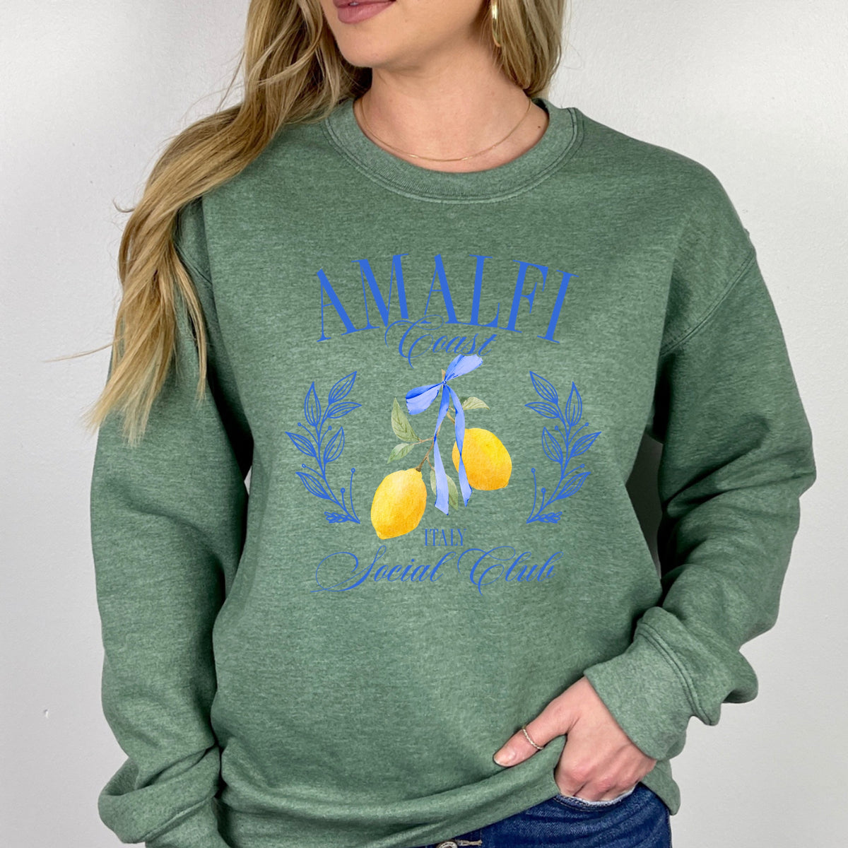 Amalfi Coast Social Club - Adult Crewneck Sweatshirt