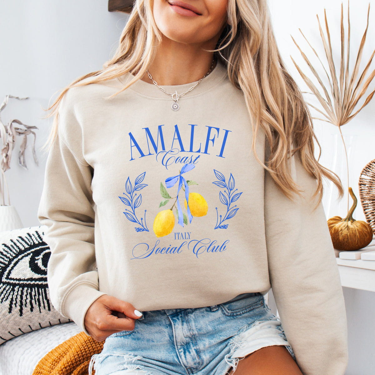 Amalfi Coast Social Club - Adult Crewneck Sweatshirt