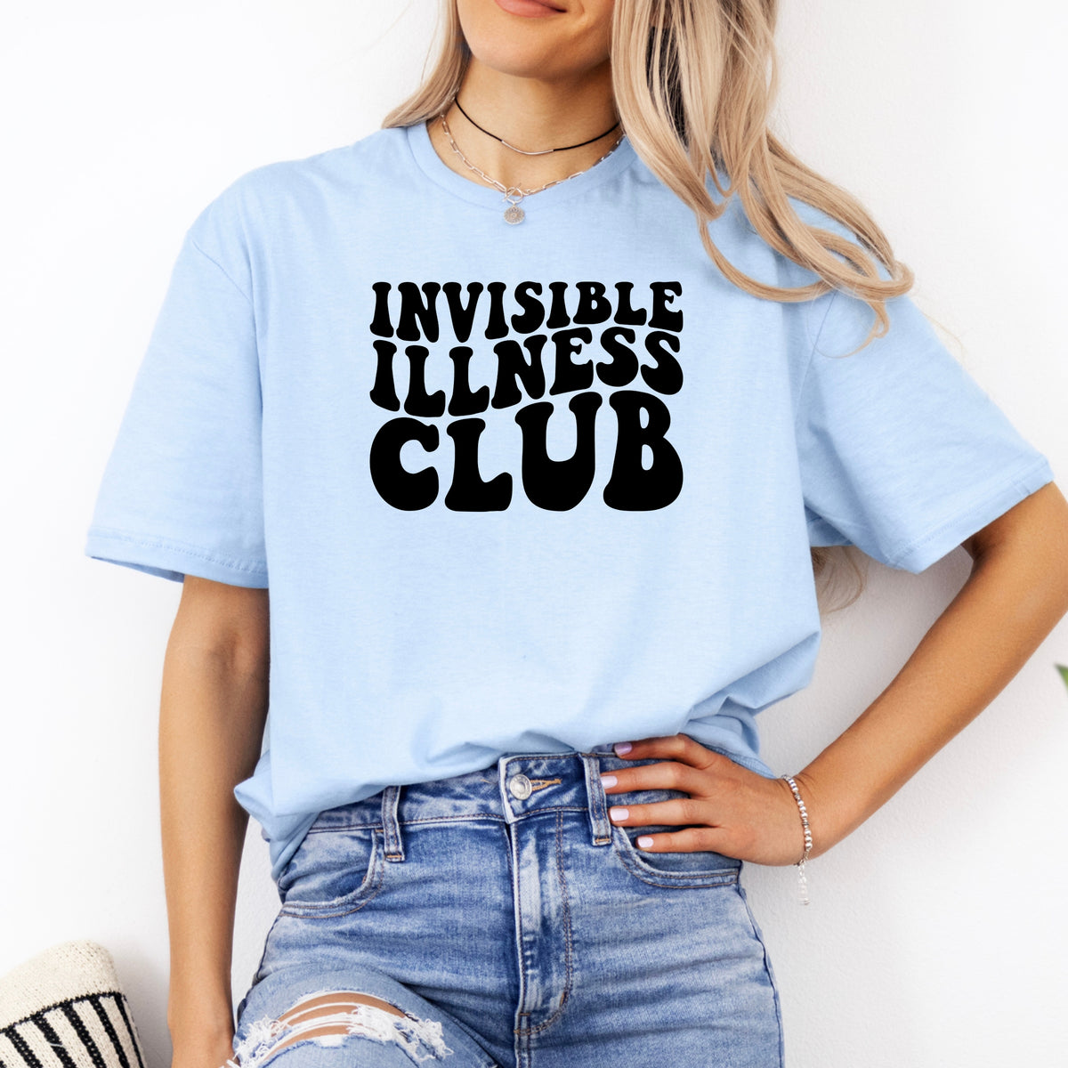 Invisible Illness Club Tee -  Chronic Warrior, Invisible Pain But Bold Voice, Comfort and Purpose Tee - Softstyle 100% Cotton T-Shirt – Comfy Unisex Fit, Premium Quality Tee