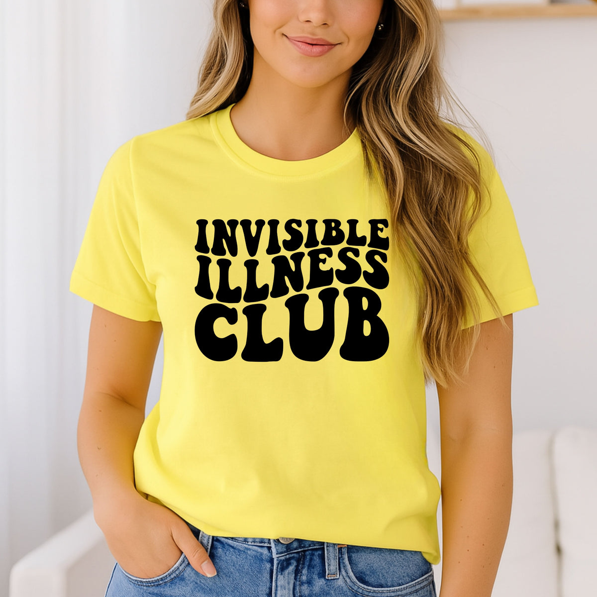 Invisible Illness Club Tee -  Chronic Warrior, Invisible Pain But Bold Voice, Comfort and Purpose Tee - Softstyle 100% Cotton T-Shirt – Comfy Unisex Fit, Premium Quality Tee