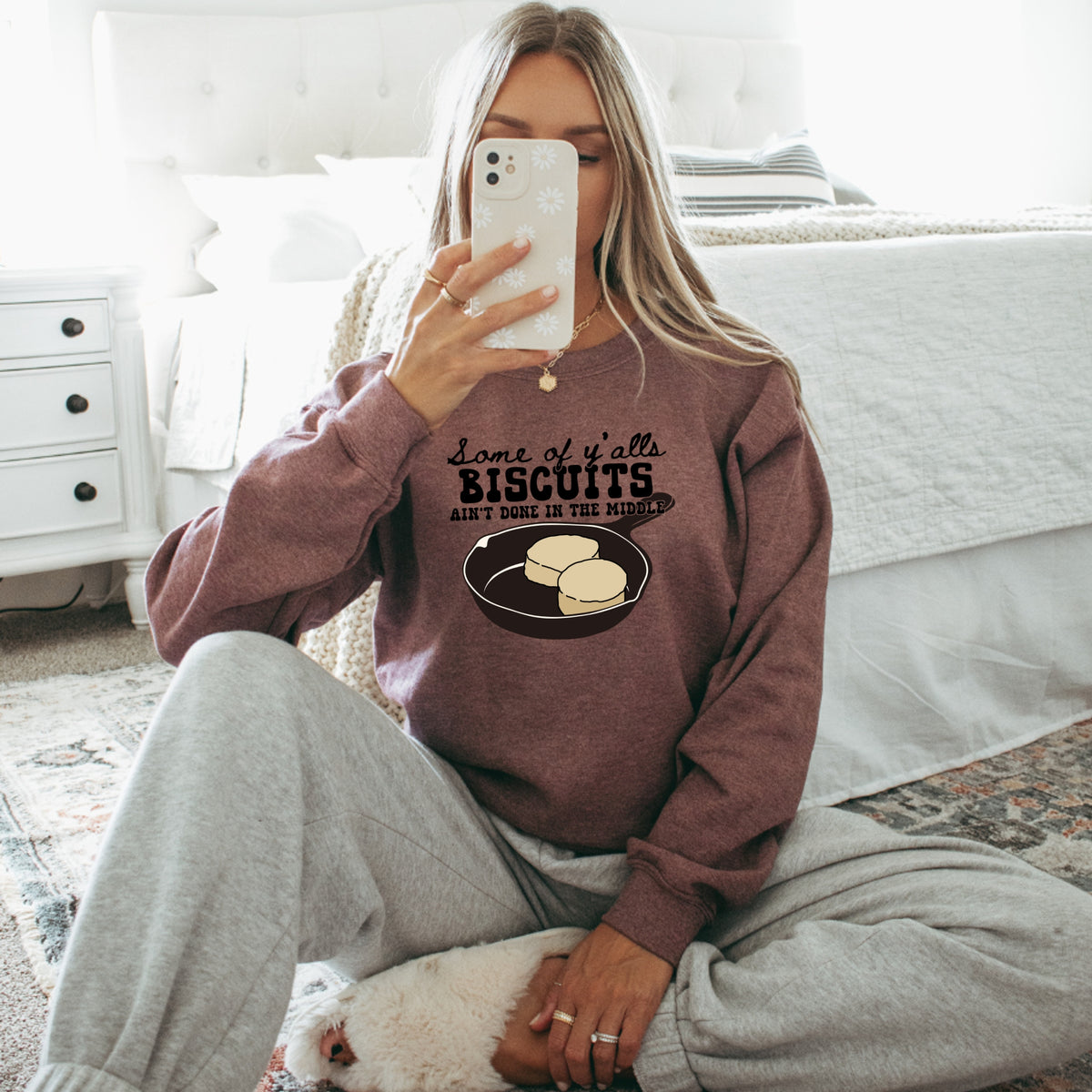 Some Of Ya'lls Biscuits Ain't Done - Adult Crewneck Sweatshirt