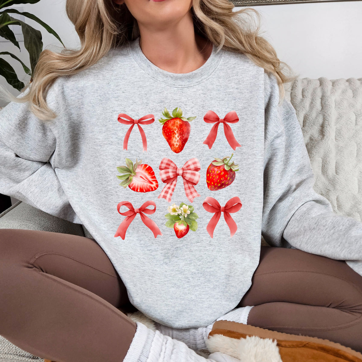 Strawberry Coquette - Adult Crewneck Sweatshirt