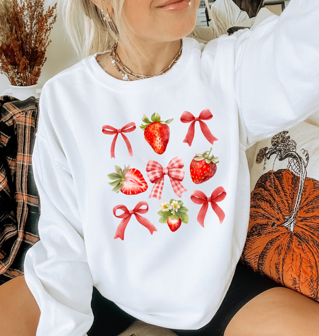 Strawberry Coquette - Adult Crewneck Sweatshirt