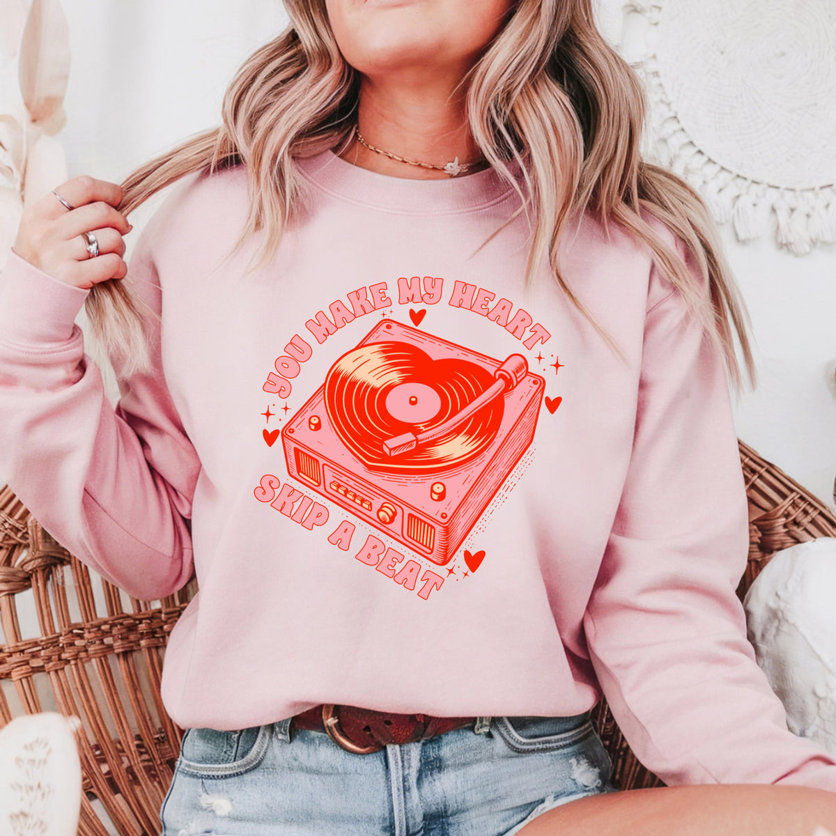 You Make My Heart Skip A Beat - Adult Crewneck Sweatshirt