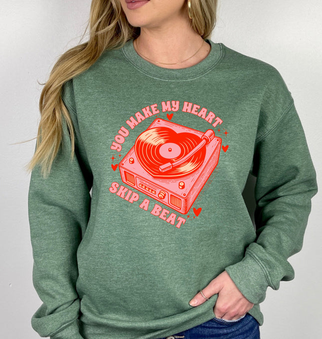 You Make My Heart Skip A Beat - Adult Crewneck Sweatshirt