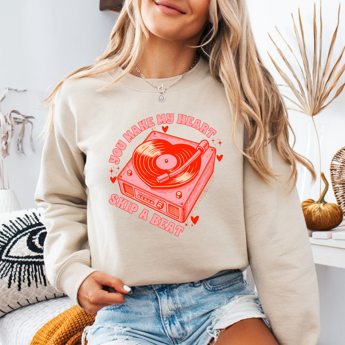 You Make My Heart Skip A Beat - Adult Crewneck Sweatshirt