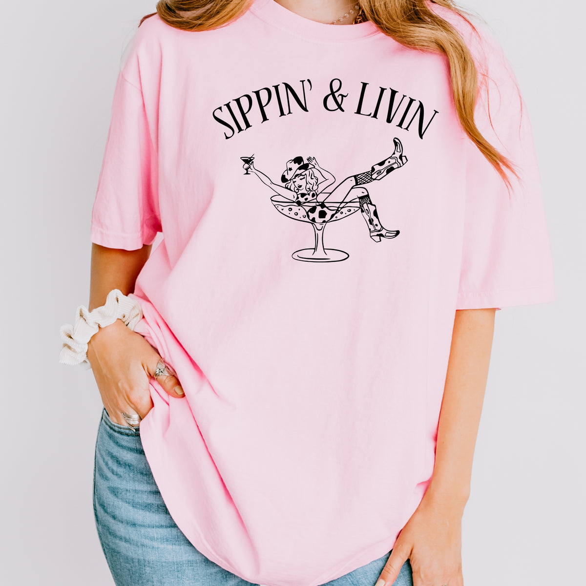 Sippin and Livin - Adult Comfort Colors T-Shirt