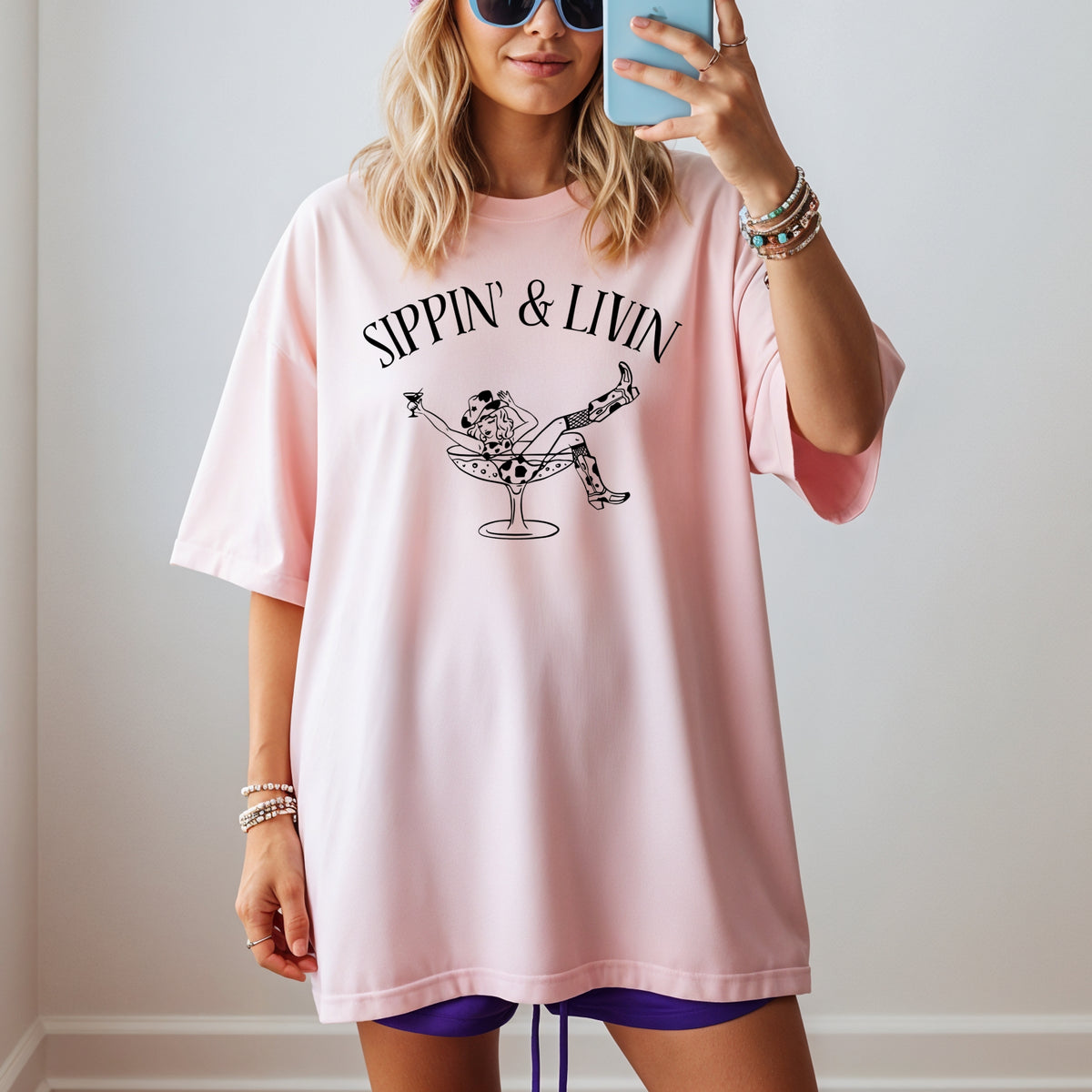 Sippin and Livin - Adult Comfort Colors T-Shirt