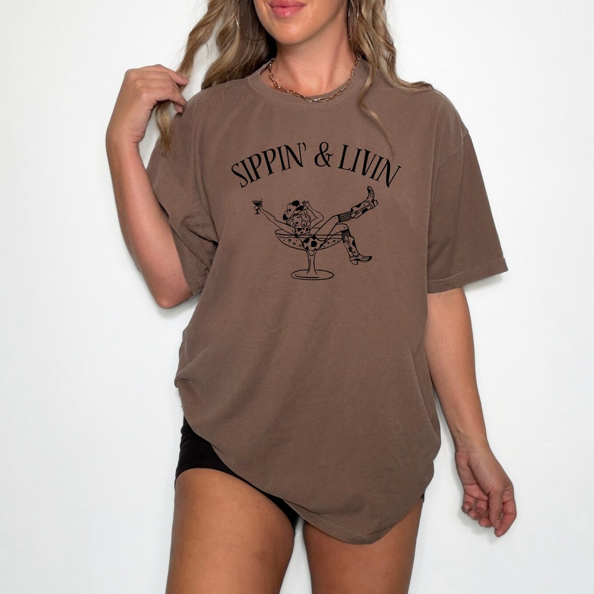 Sippin and Livin - Adult Comfort Colors T-Shirt