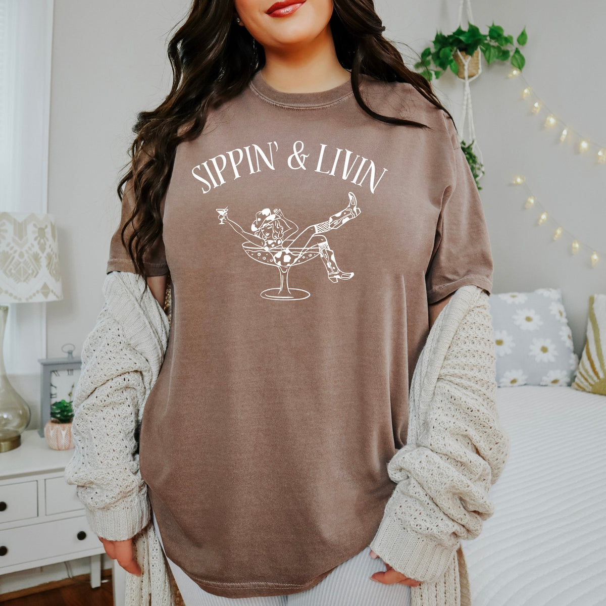 Sippin and Livin - Adult Comfort Colors T-Shirt