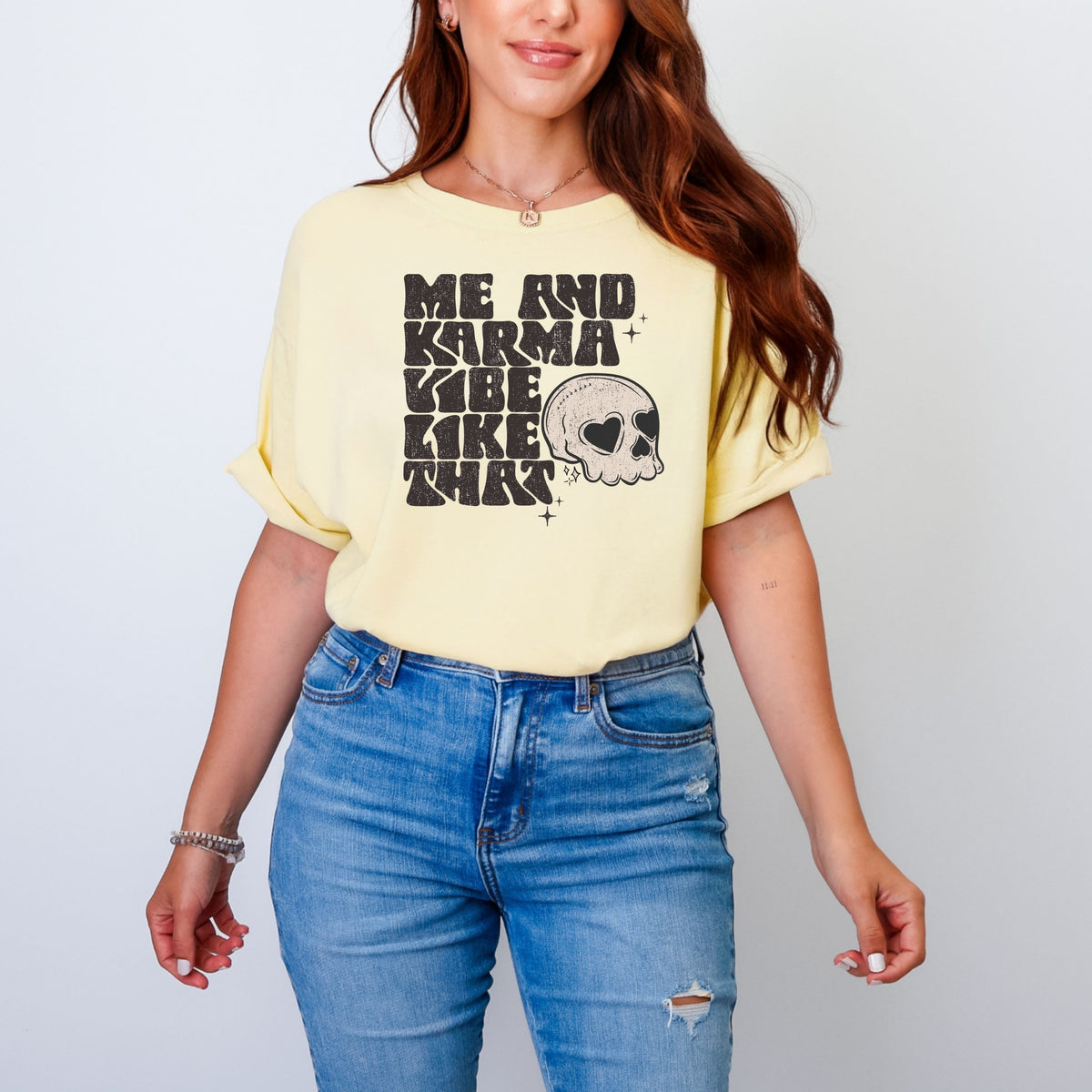 Me And My Karma Printed Tee - Adult Comfort Colors  T-Shirt