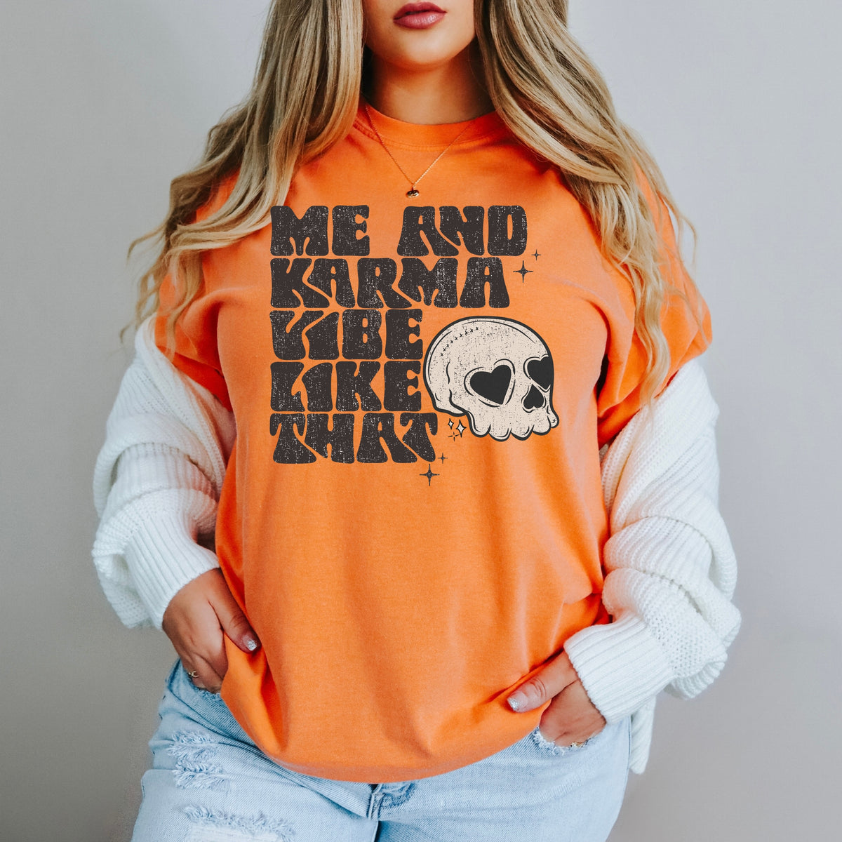 Me And My Karma Printed Tee - Adult Comfort Colors  T-Shirt