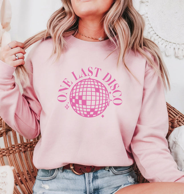 One Last Disco Printed Crewneck Sweatshirt