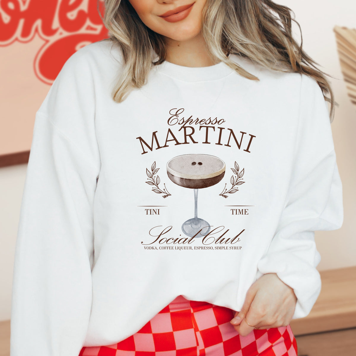 Espresso Martini Social Club - Adult Crewneck Sweatshirt