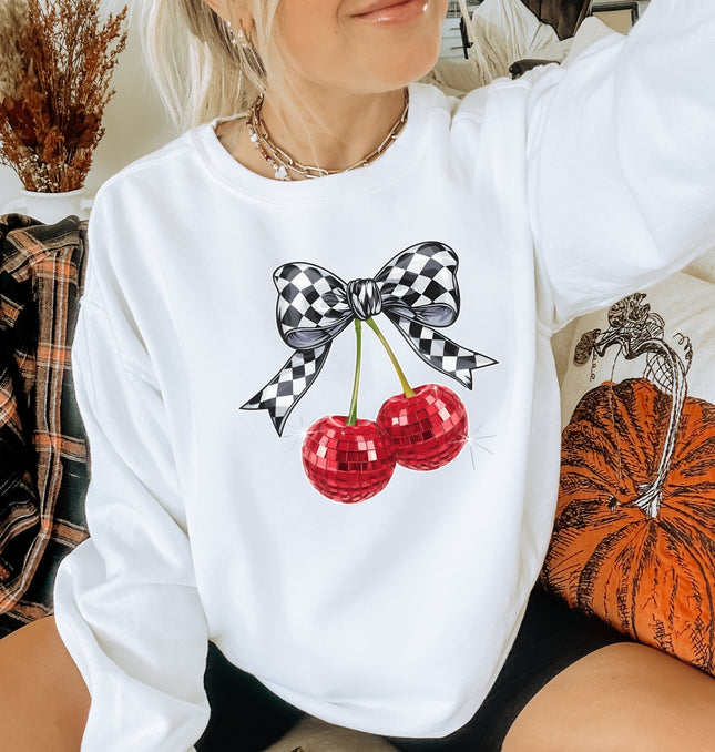 Ribbon Cherry - Adult Crewneck Sweatshirt