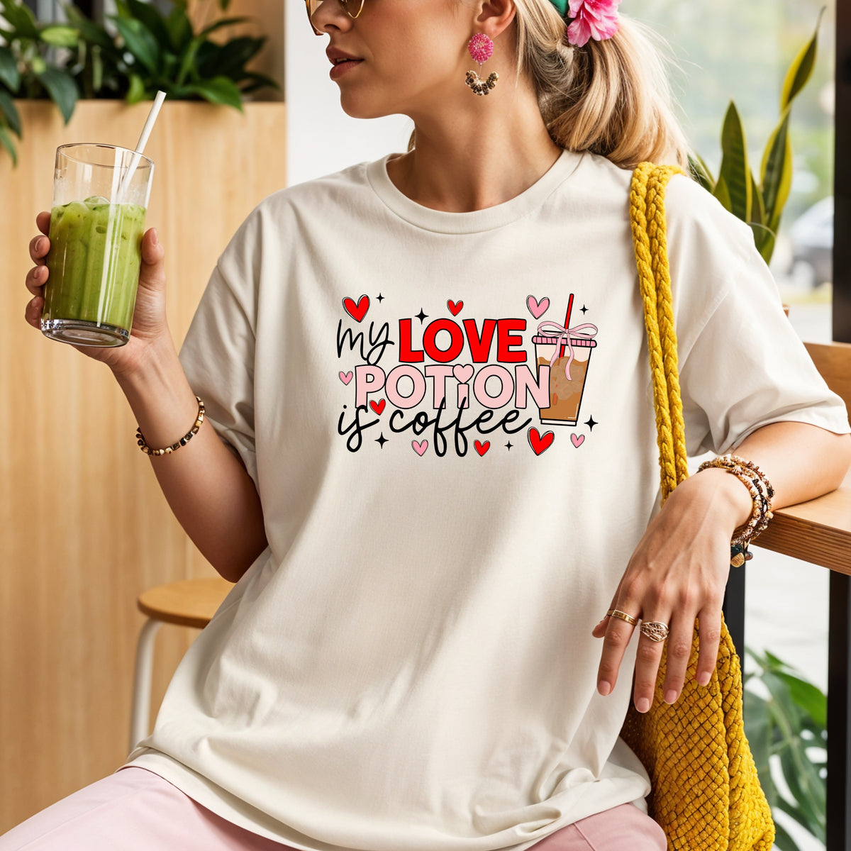 My Love Potion Is Coffee Valentines - Adult Comfort Colors T-Shirt