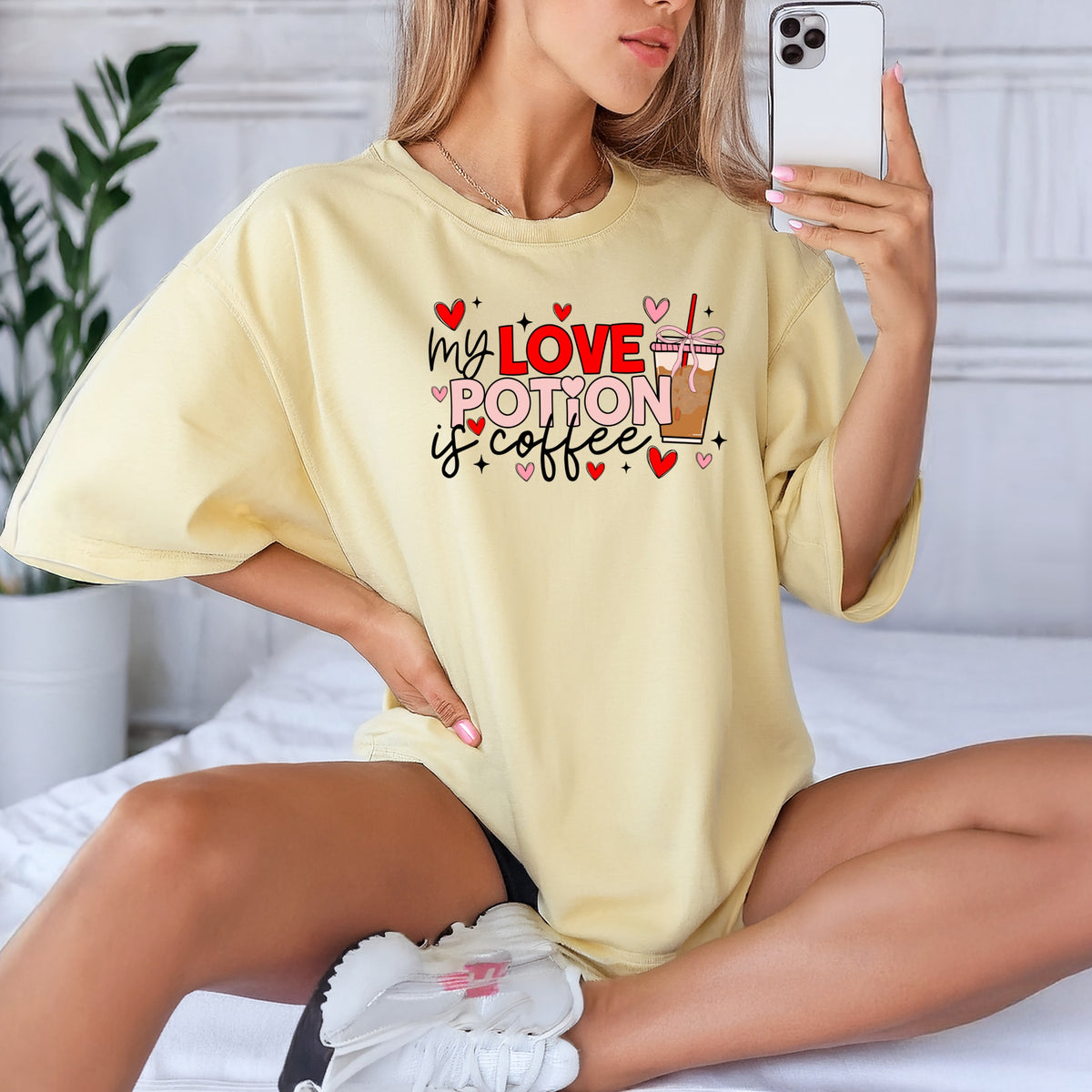 My Love Potion Is Coffee Valentines - Adult Comfort Colors T-Shirt