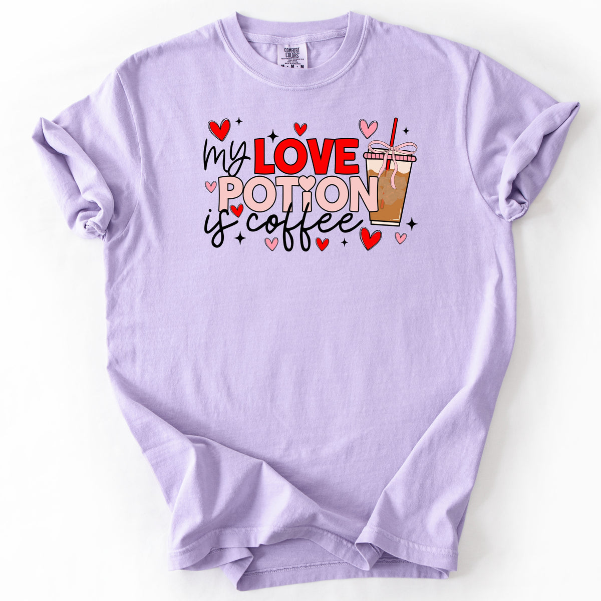 My Love Potion Is Coffee Valentines - Adult Comfort Colors T-Shirt