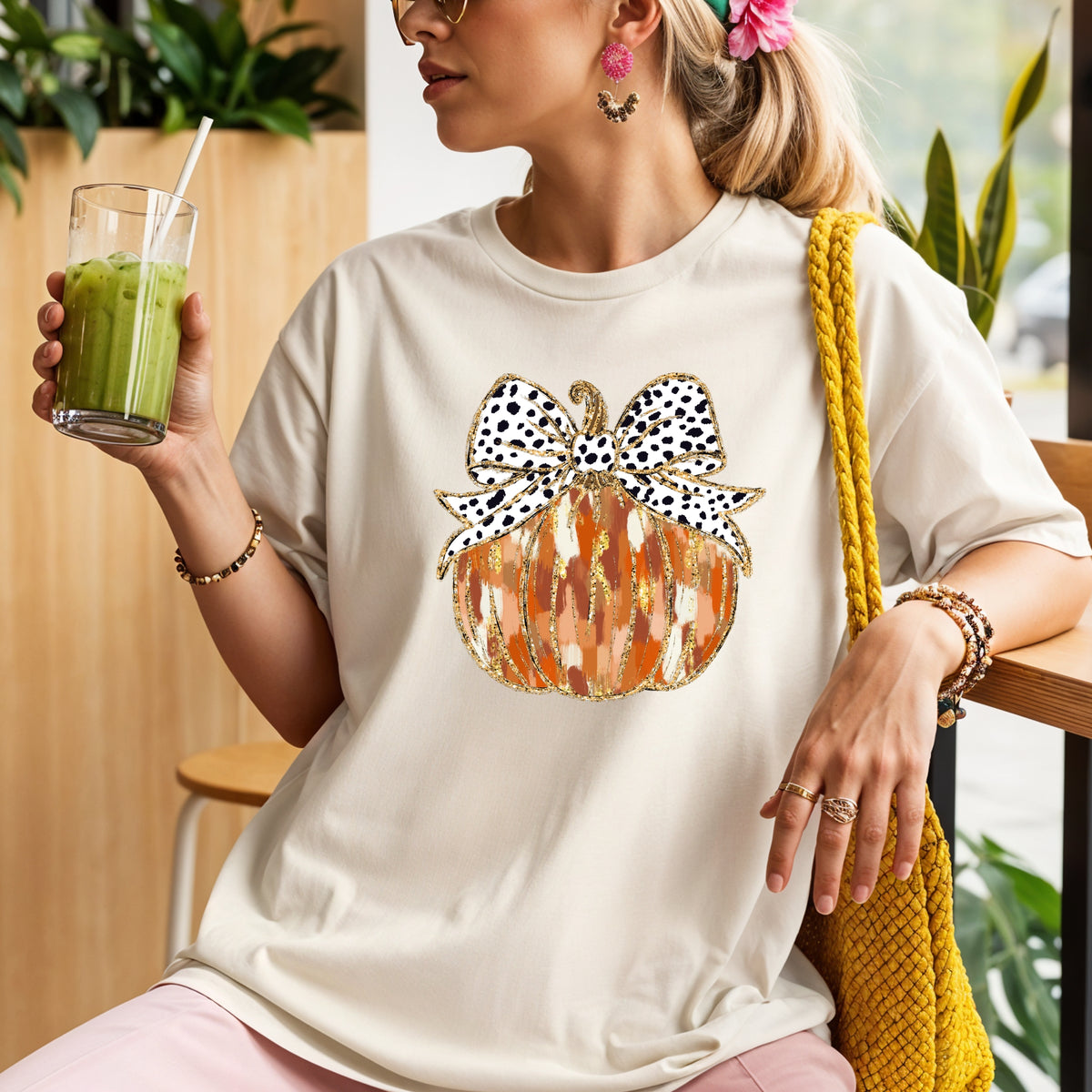 Coquette Orange Pumpkin Gold - Comfort Colors T-Shirt 
