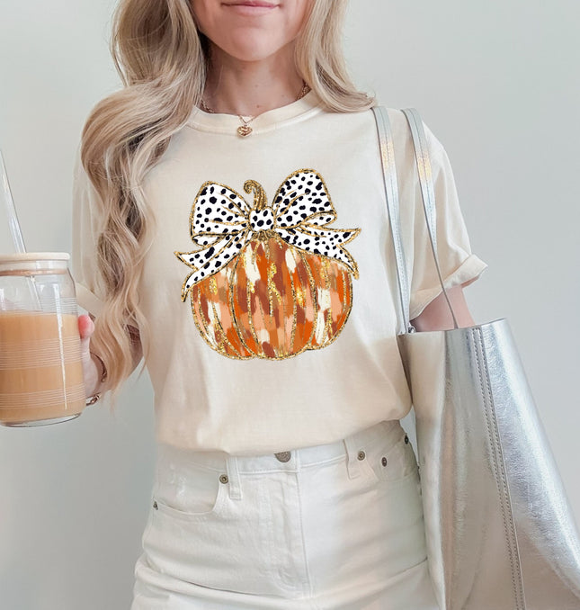 Coquette Orange Pumpkin Gold - Adult Comfort Colors T-Shirt