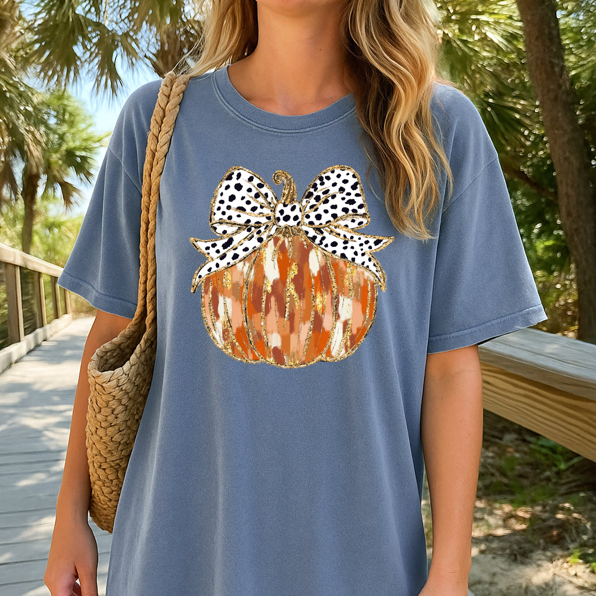 Coquette Orange Pumpkin Gold - Adult Comfort Colors T-Shirt