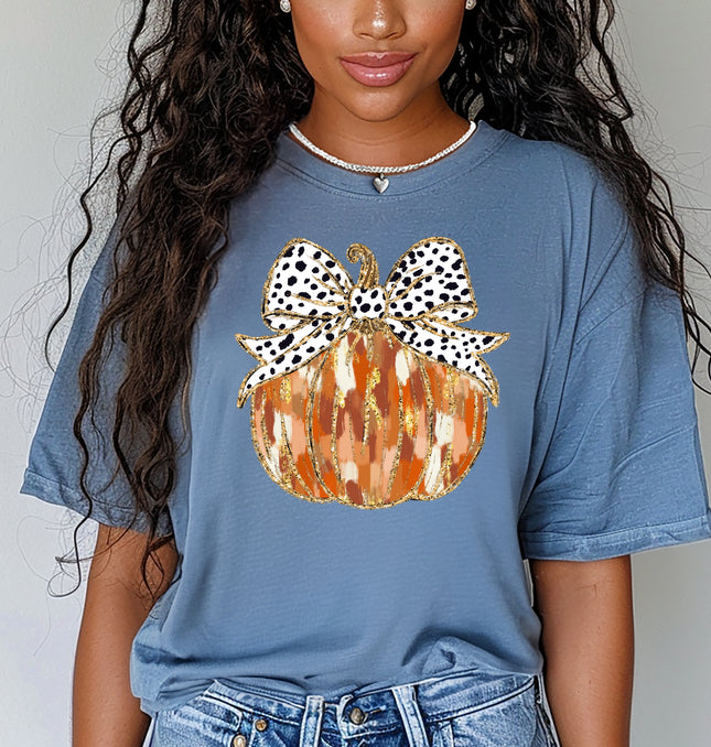 Coquette Orange Pumpkin Gold - Comfort Colors T-Shirt 