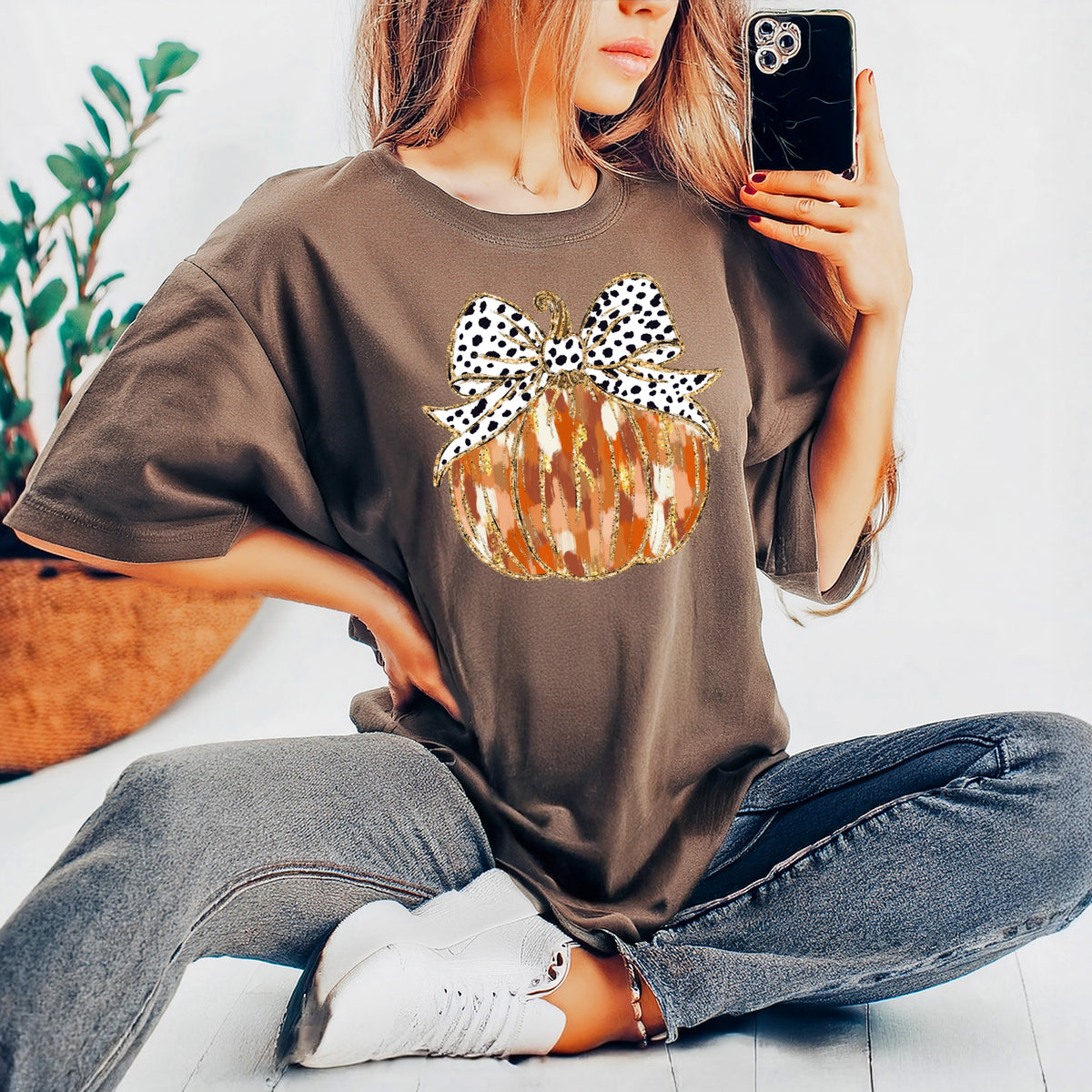 Coquette Orange Pumpkin Gold - Adult Comfort Colors T-Shirt