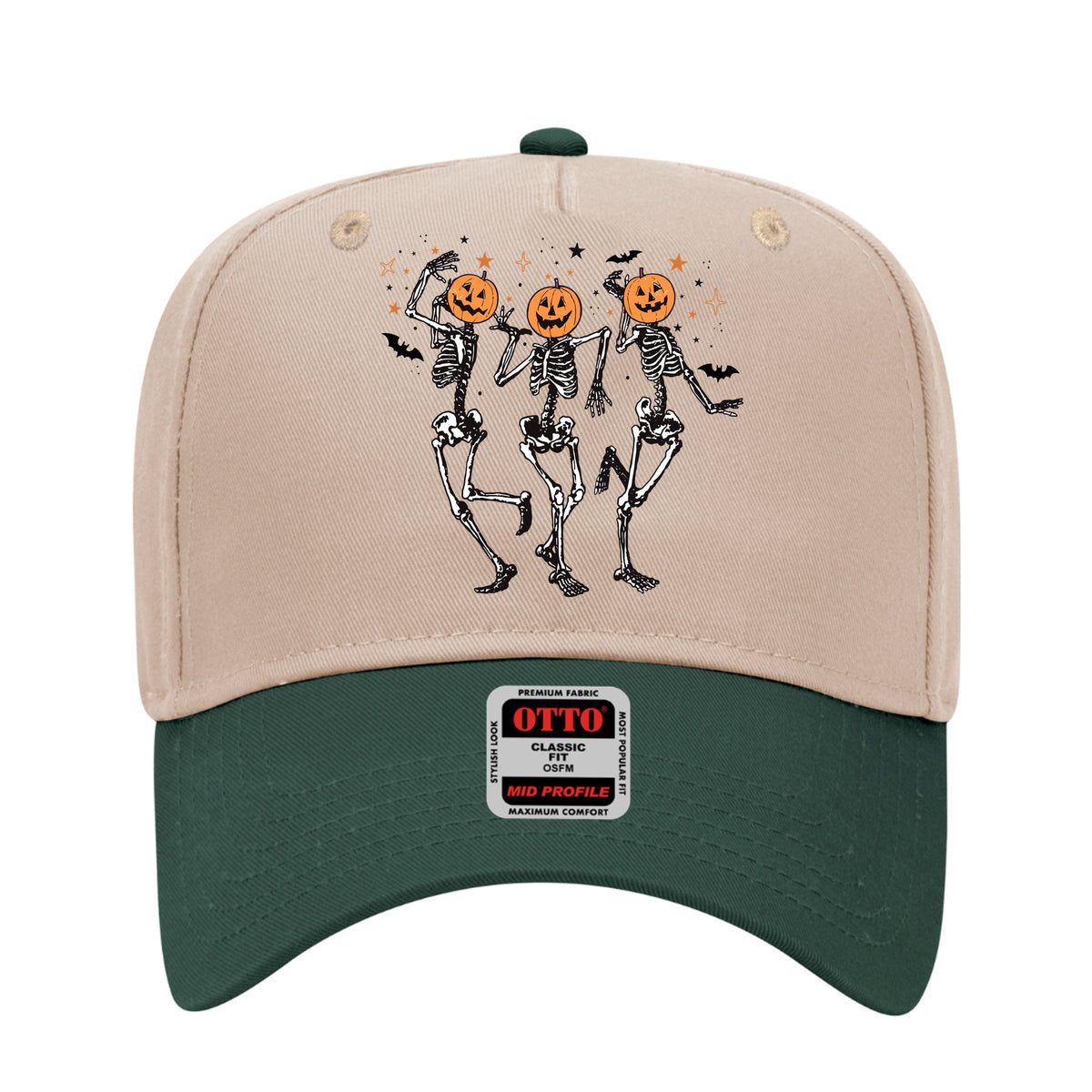 Imperial The Label Pumpkin Skeletons Halloween Printed Trucker Hat