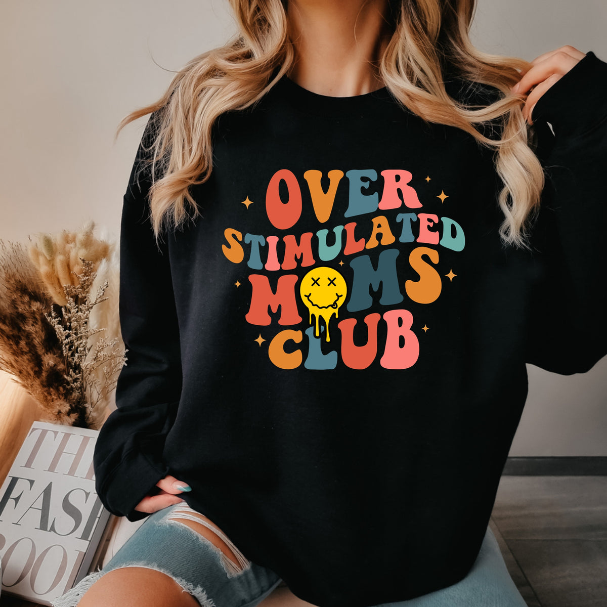 Overstimulated Moms Club - Adult Crewneck Sweatshirt
