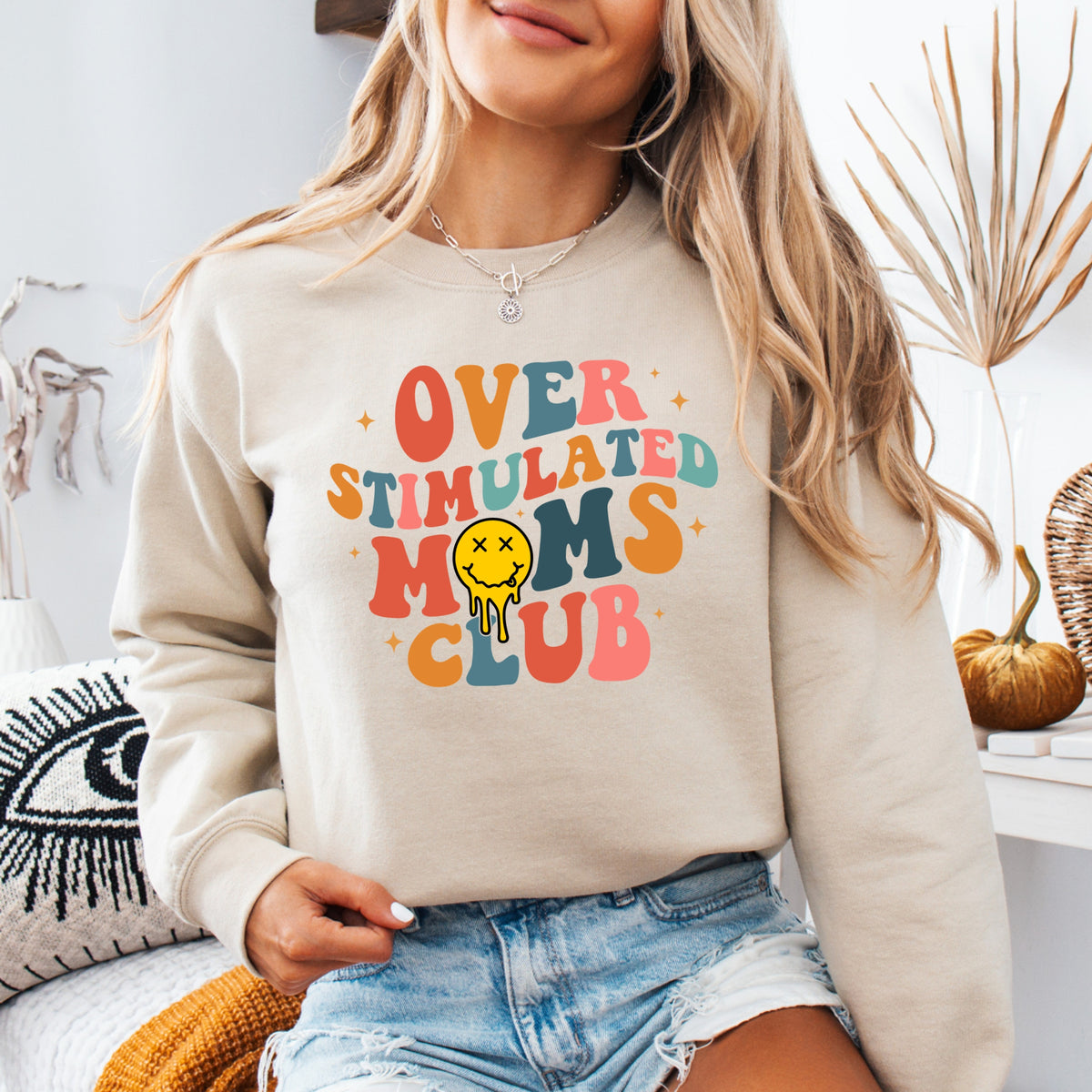 Overstimulated Moms Club - Adult Crewneck Sweatshirt