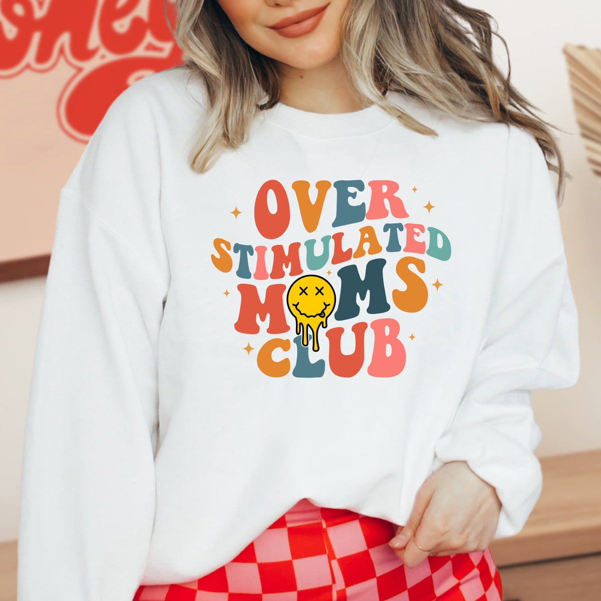 Overstimulated Moms Club - Adult Crewneck Sweatshirt