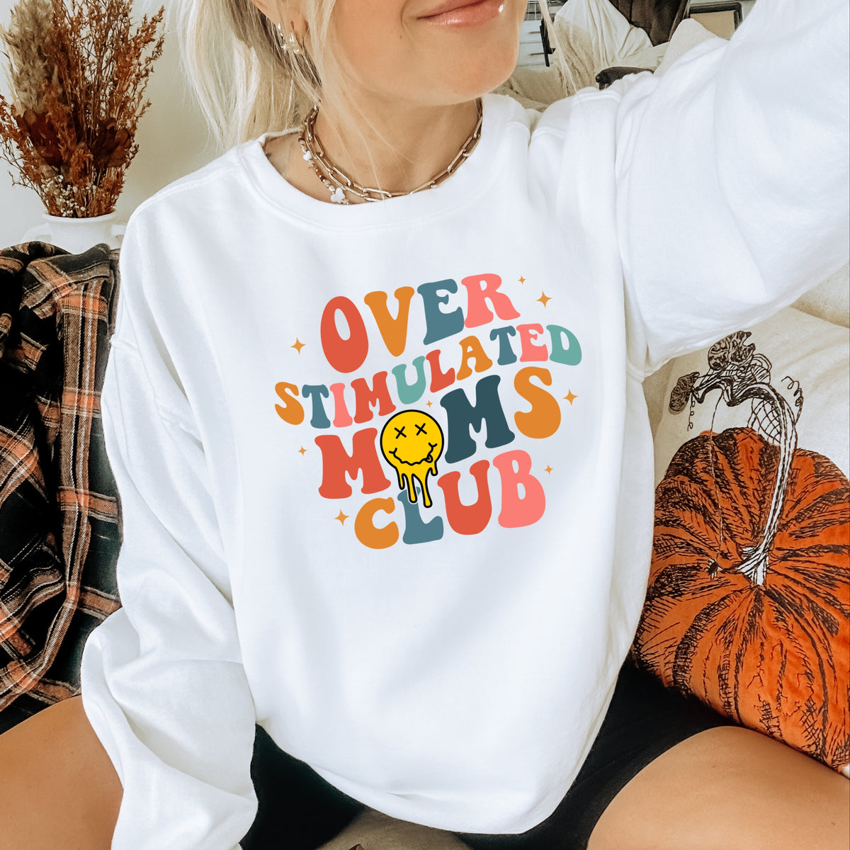 Overstimulated Moms Club - Adult Crewneck Sweatshirt