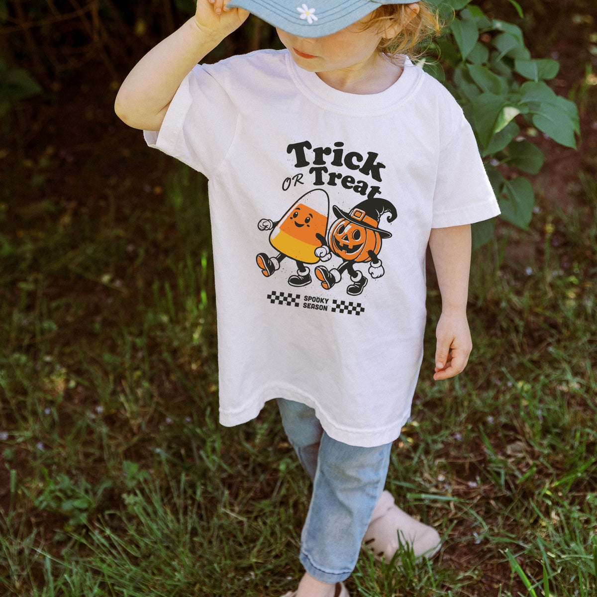 Trick Or Treat Spooky Season Printed Comfort Colors T-Shirt 
