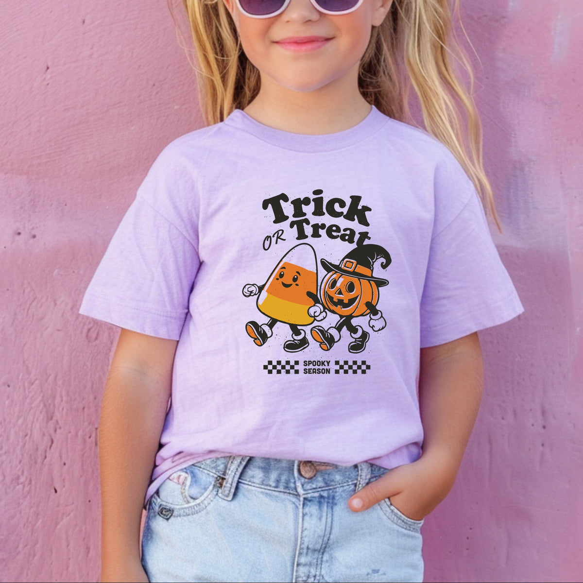 Trick Or Treat Spooky Season Printed Comfort Colors T-Shirt 