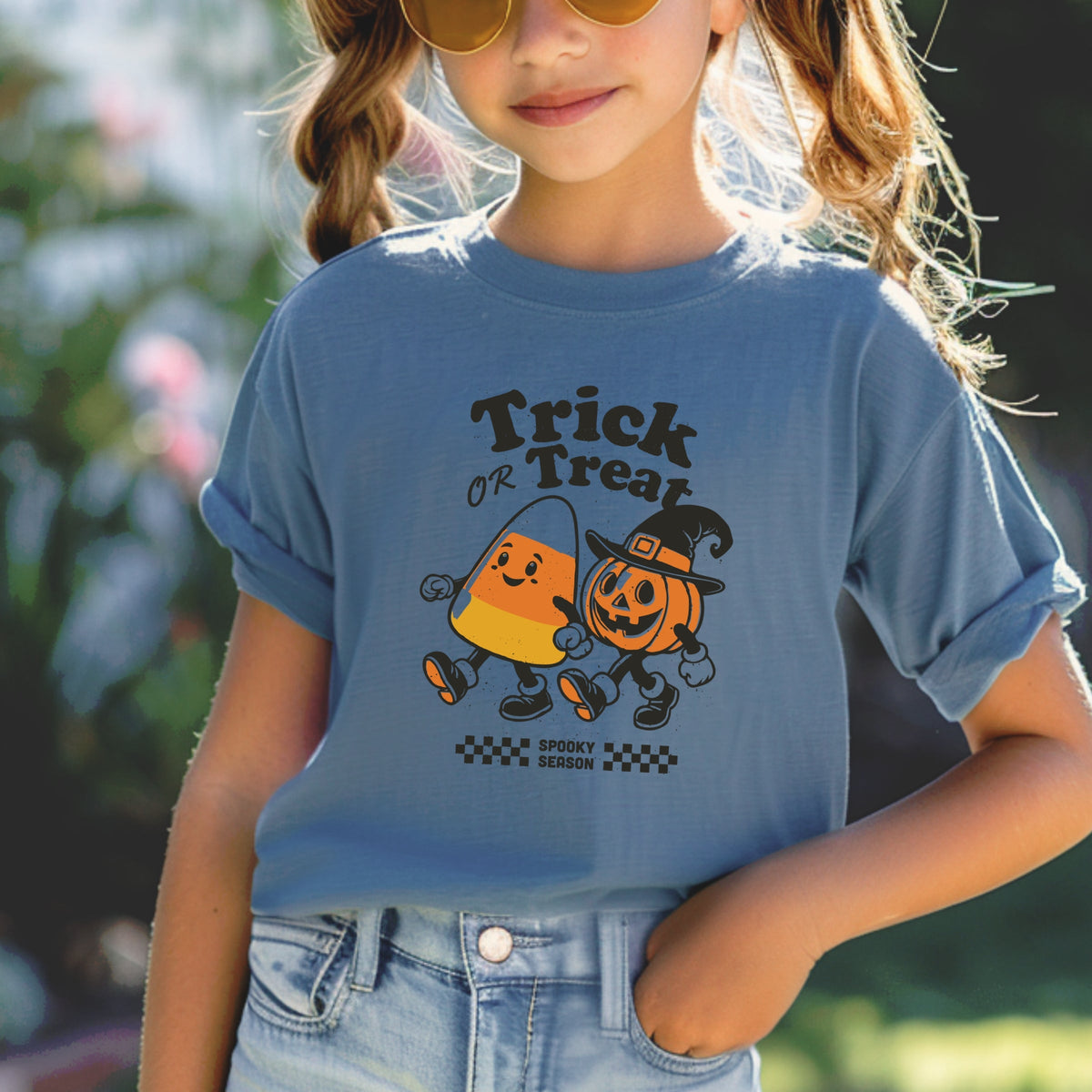 Trick Or Treat Spooky Season Printed Comfort Colors T-Shirt 