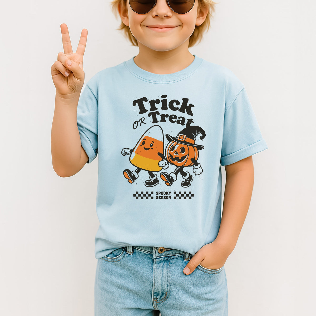 Trick Or Treat Spooky Season Printed Comfort Colors T-Shirt 
