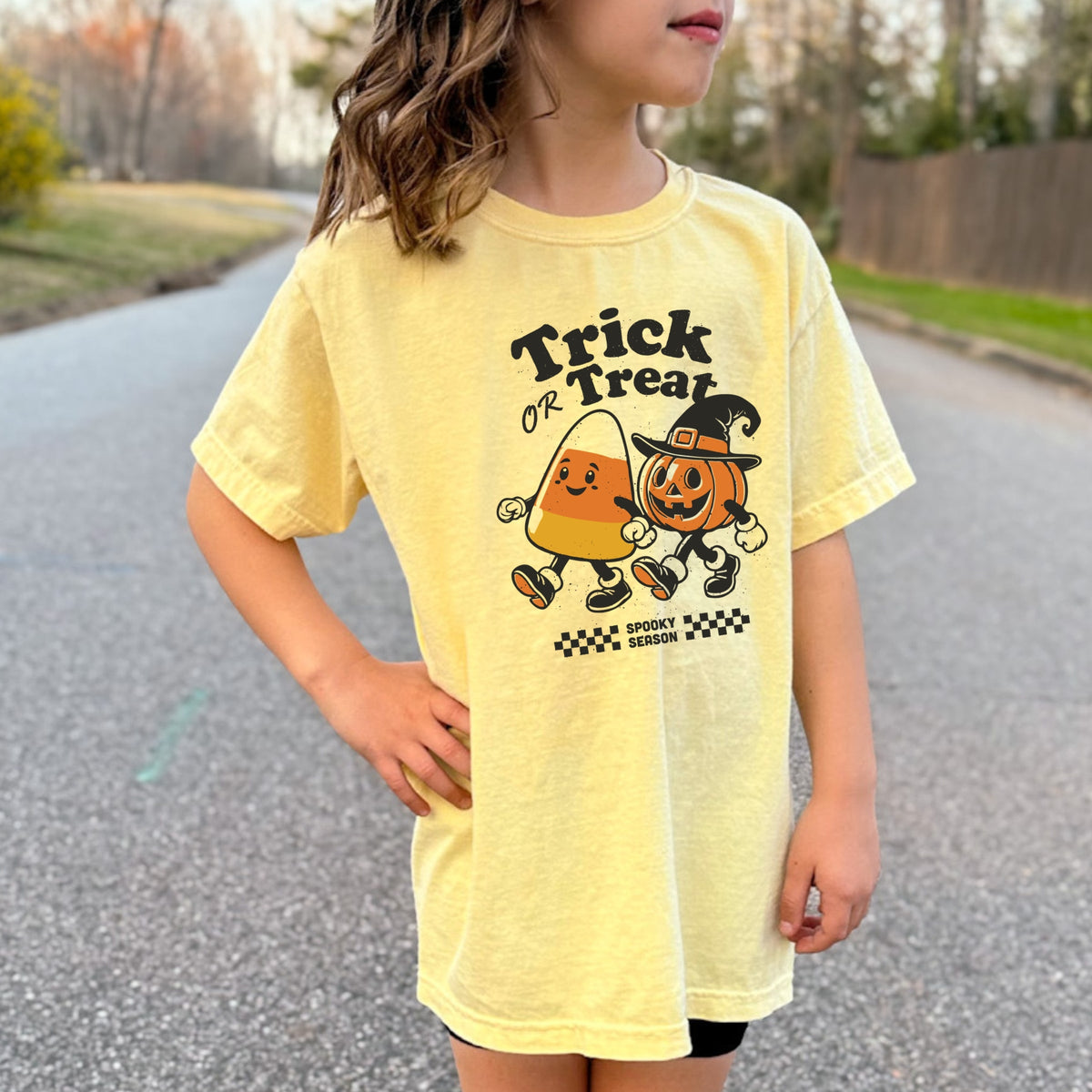 Trick Or Treat Spooky Season Printed Comfort Colors T-Shirt 